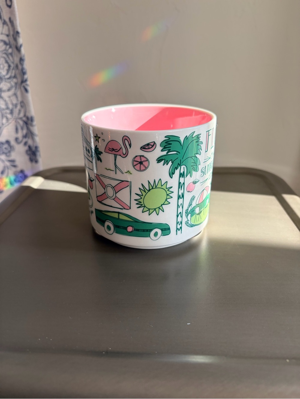 Starbucks Been There Series Florida Across the Globe Mug 14 fl oz Pink Interior - Picture 2 of 5